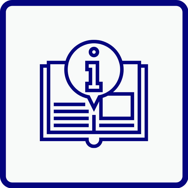 book with information icon