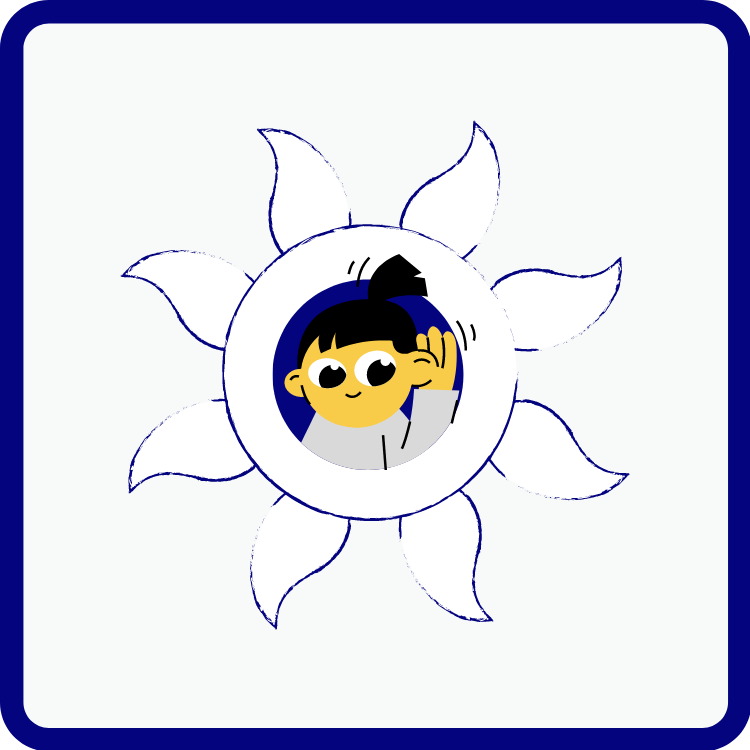 sun with child face