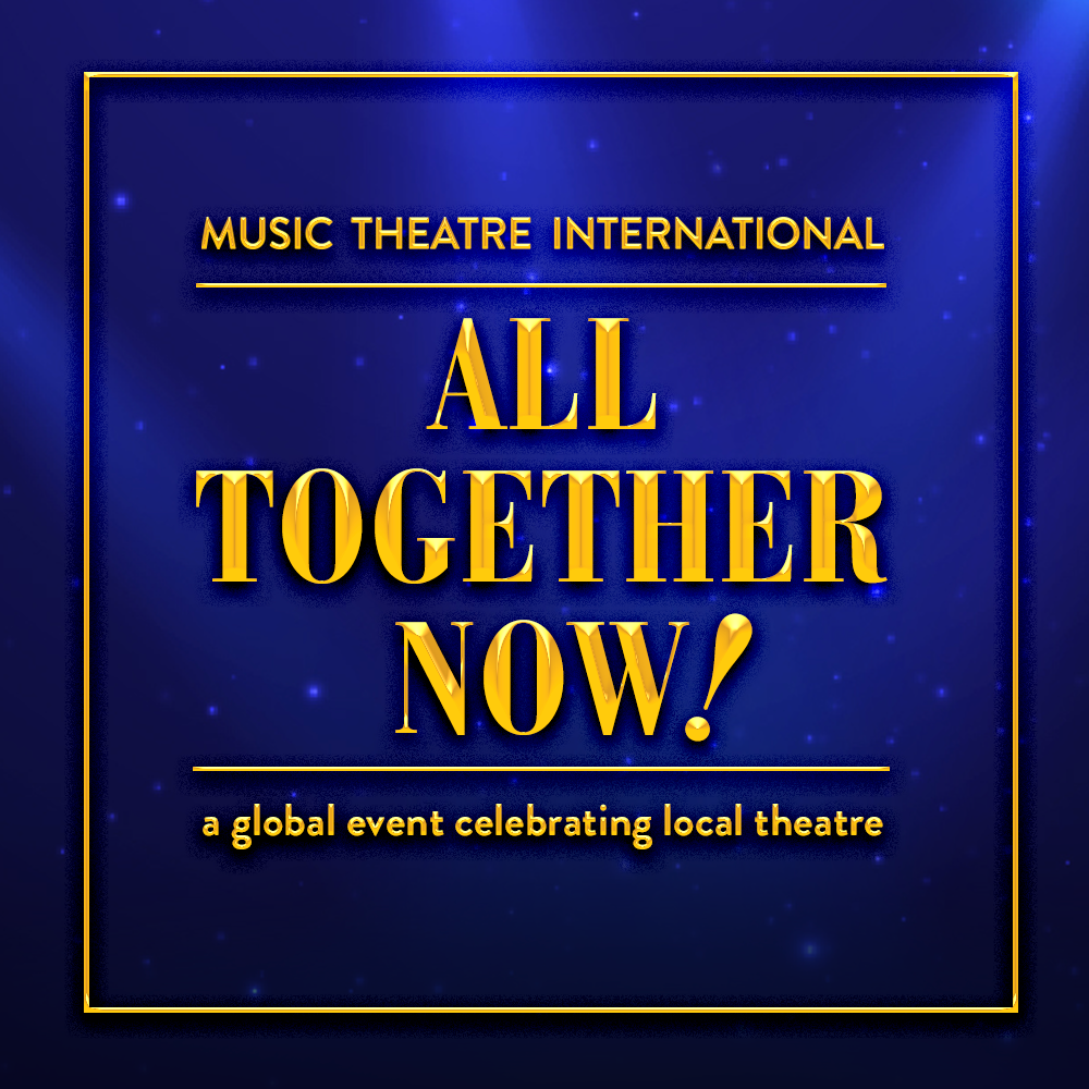 All Together Now Logo (gold text on a starry blue background )