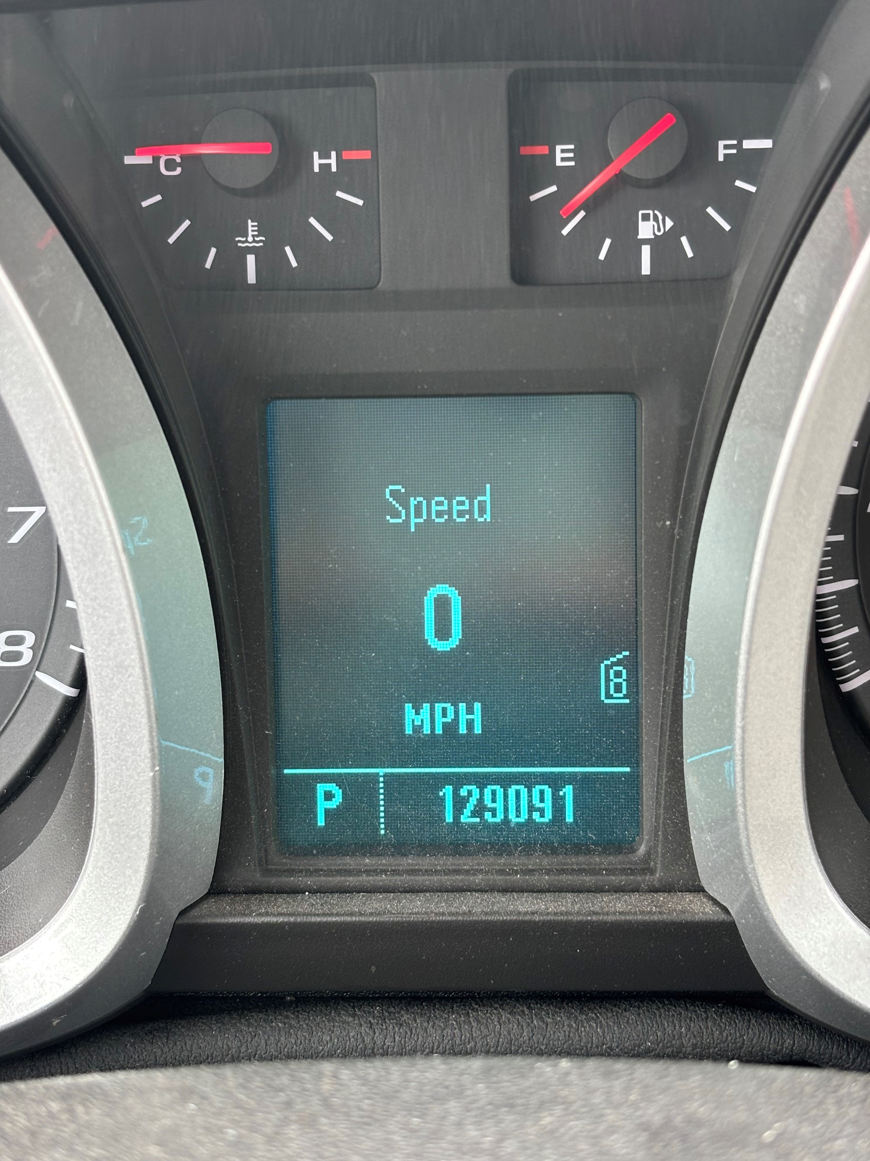 2010 Chevy Equinox Interior Odomoter Reading 129091 miles, Speed 0 MPH