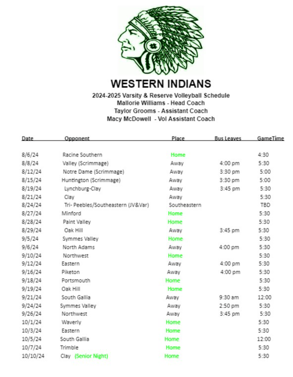 HS Schedule