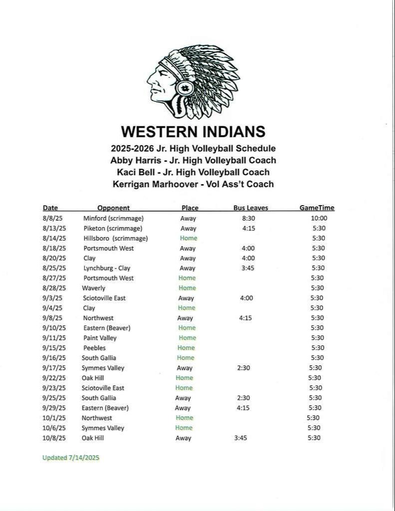 HS Schedule