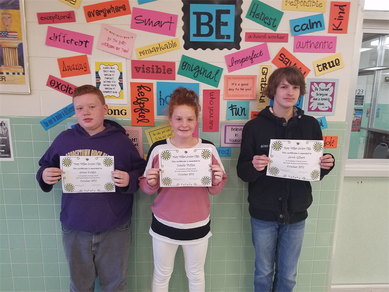 Students of the Month 2017-2018