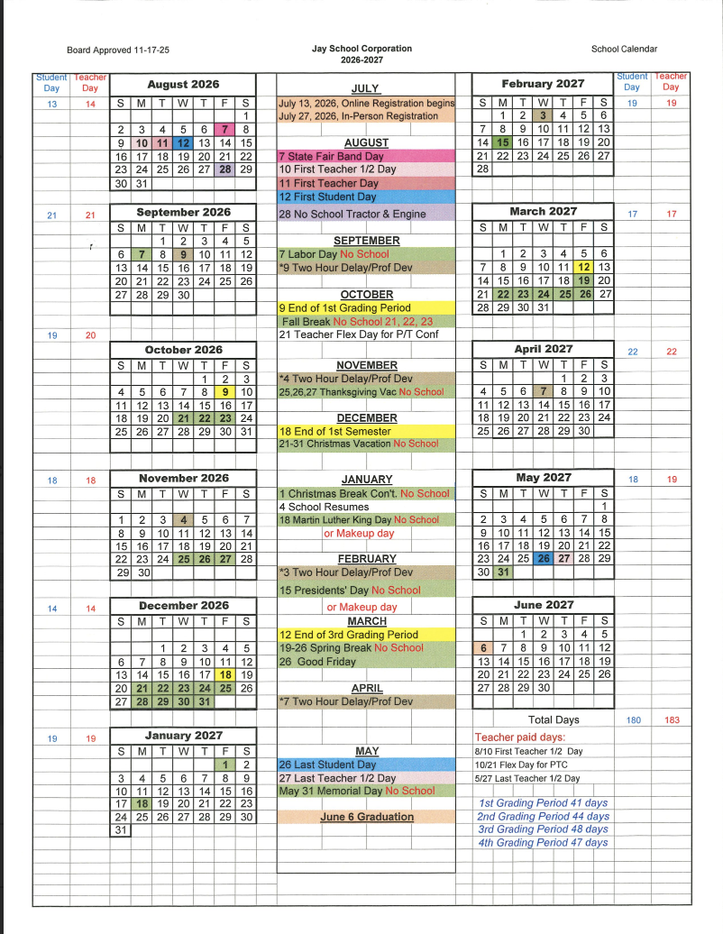 26-27 School Calendar