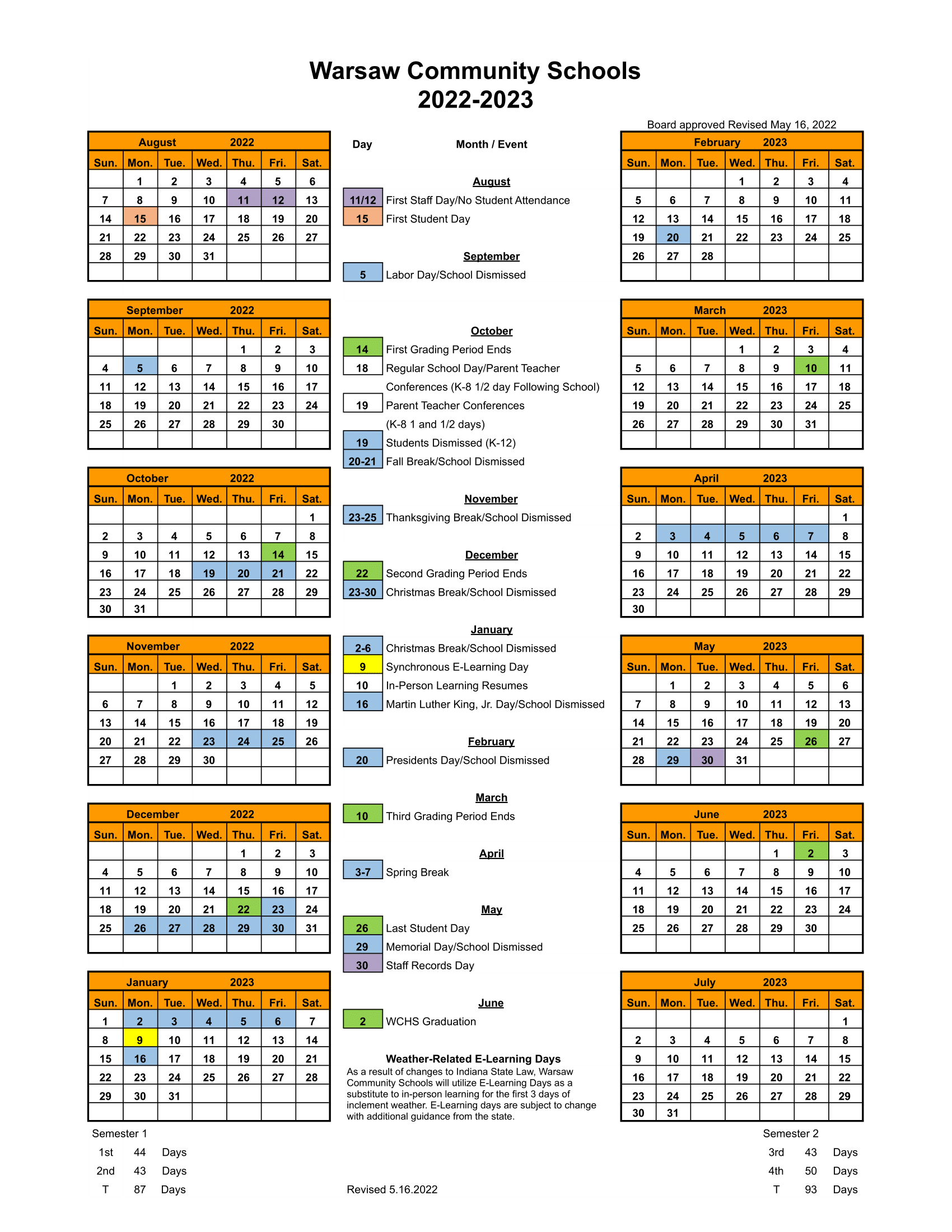 calendar English 22-23