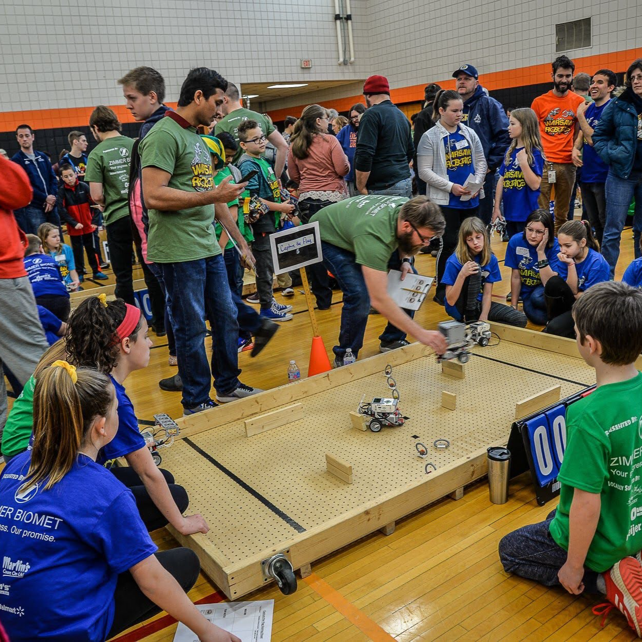 Team at a robotics competition
