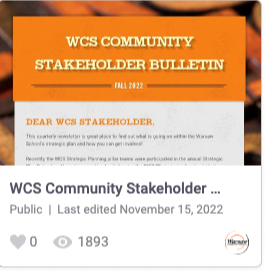 Community Bulletin  preview screenshot of the top of the newsletter, click the image to read the newsletter in full