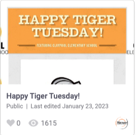 Tiger Tuesday  preview screenshot of the top of the newsletter, click the image to read the newsletter in full