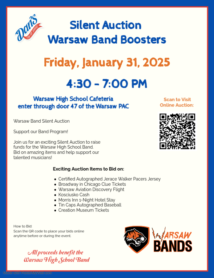 Warsaw Band Boosters Silent Auction 