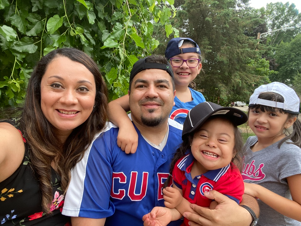 Mrs. Fabiola Nuñez, the Digital Learning Specialist, with her husband and three kids