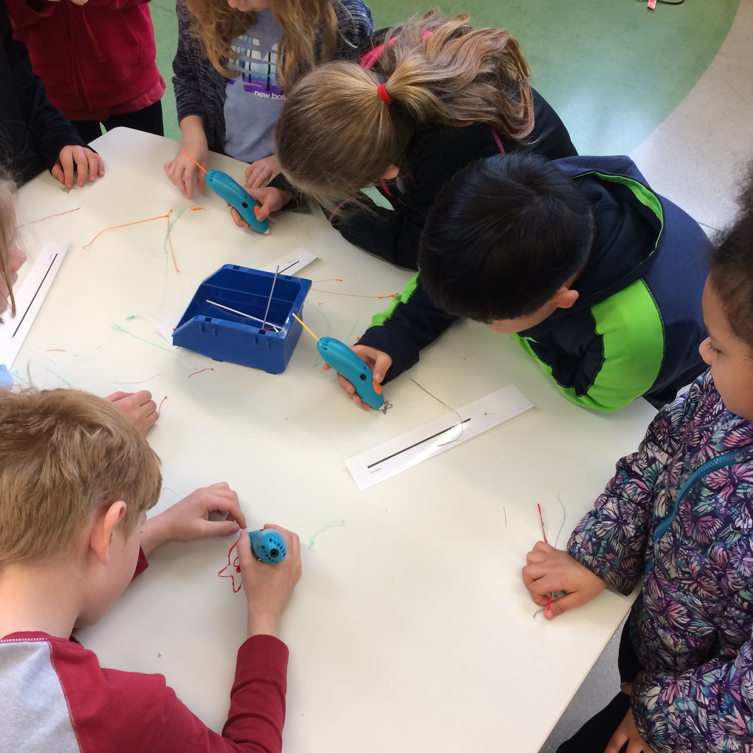 Students working on crafts