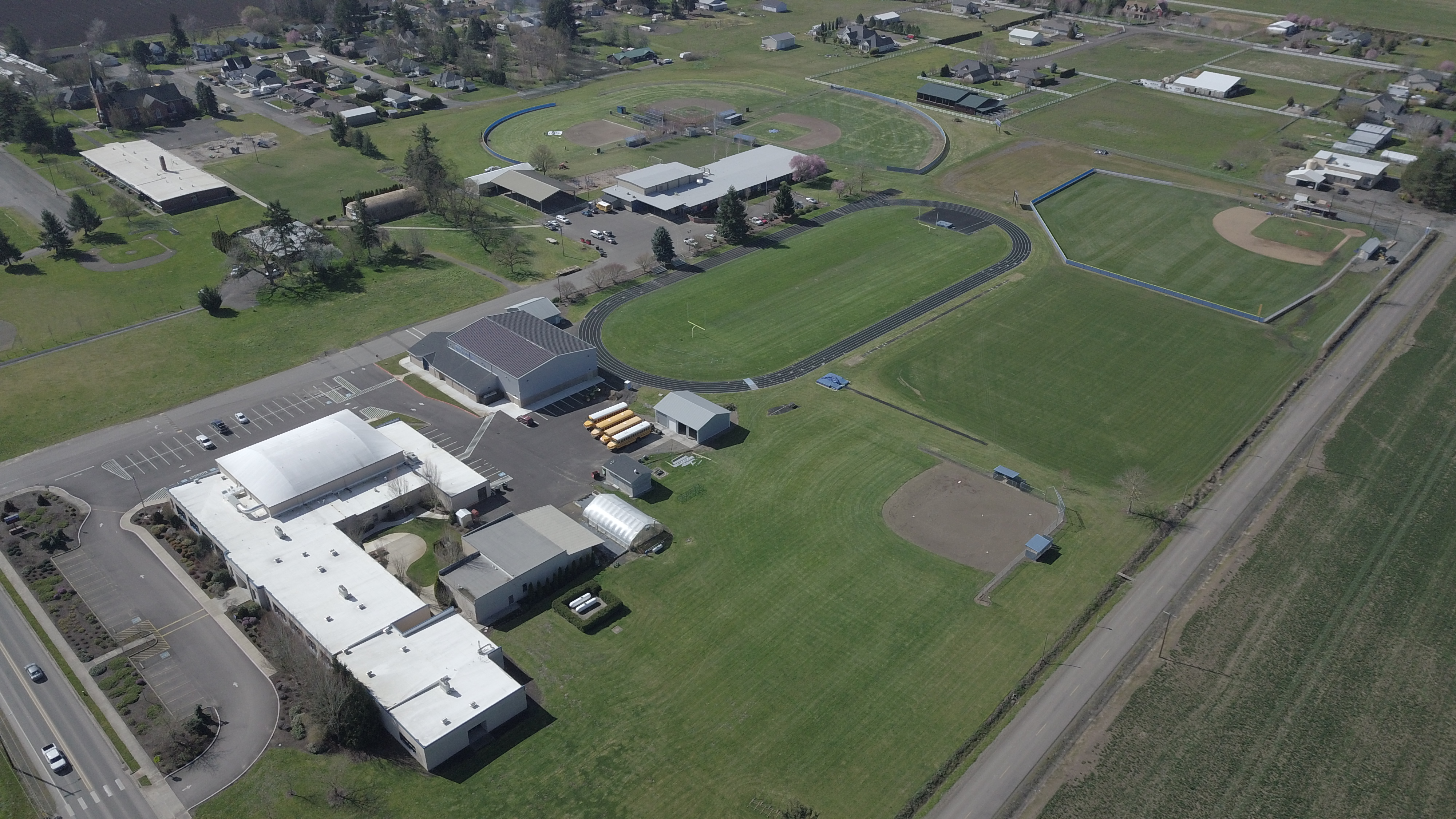 Aerial view of the St. Paul School District property