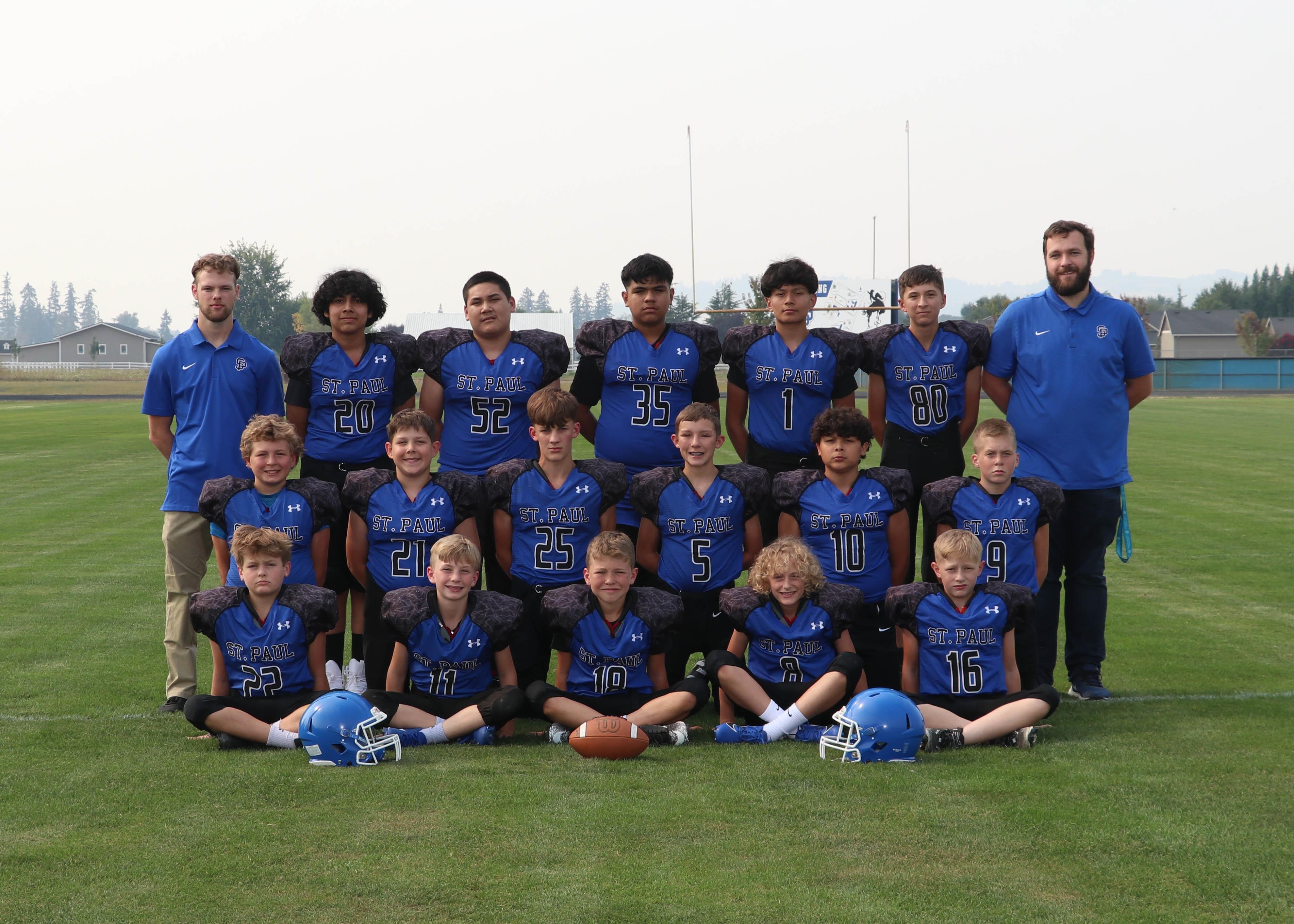 Picture of Middle School football team 2024