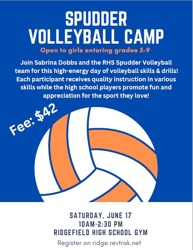 Spudder Volleyball Camp Flyer
