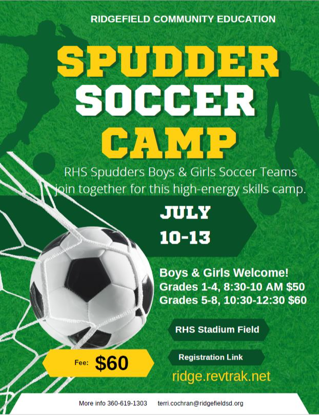 Spudder Soccer Camp flyer