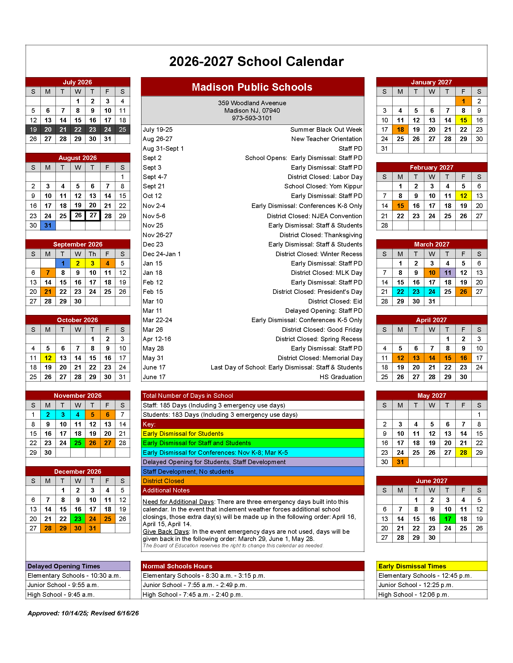 26-27 Calendar