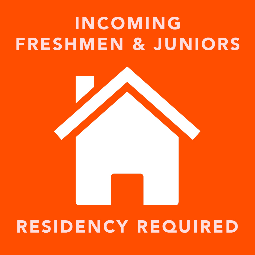 Incoming freshmen and juniors residency required