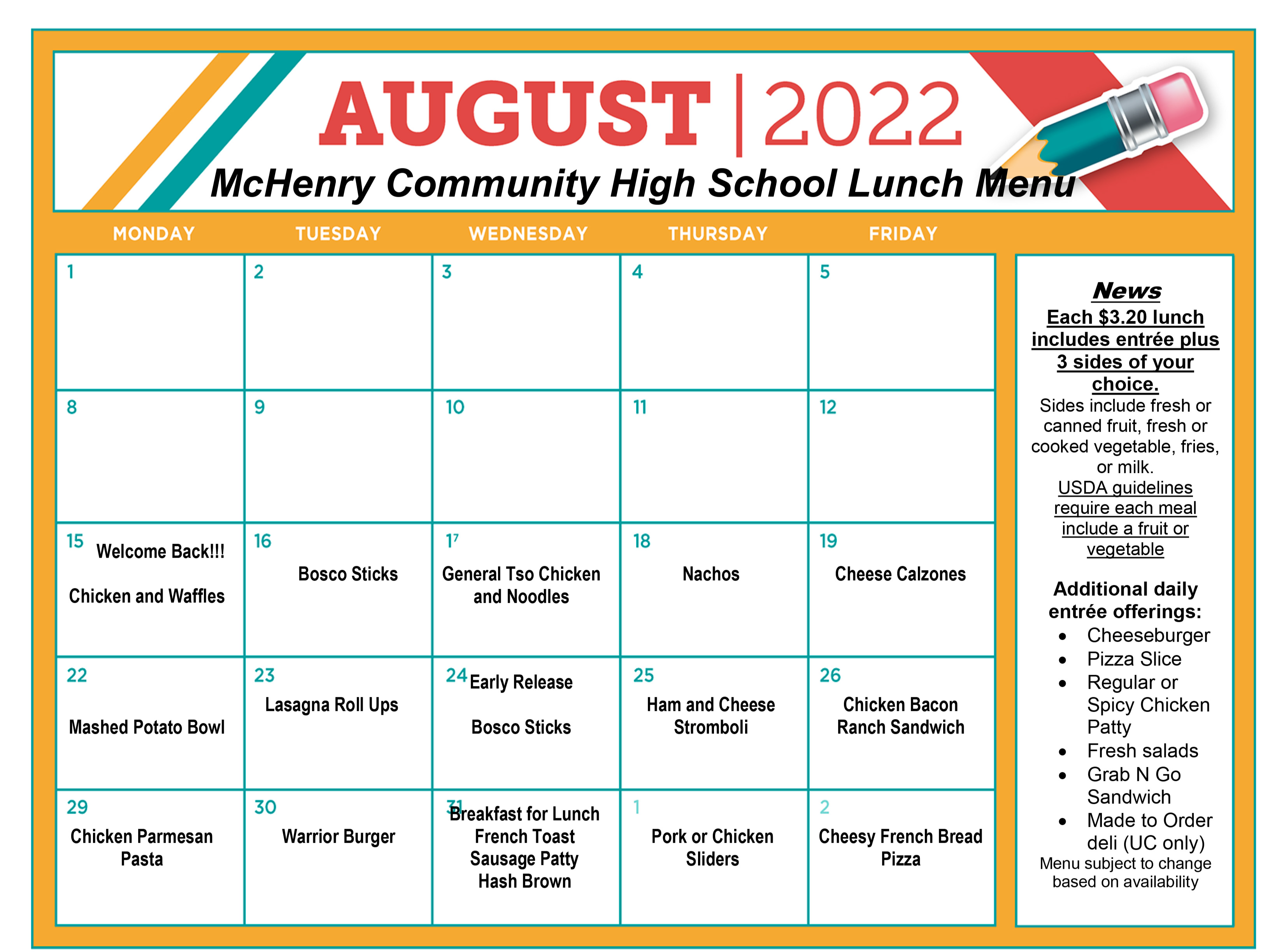 Food Services | McHenry Community High School