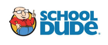 school dude logo with man pointing