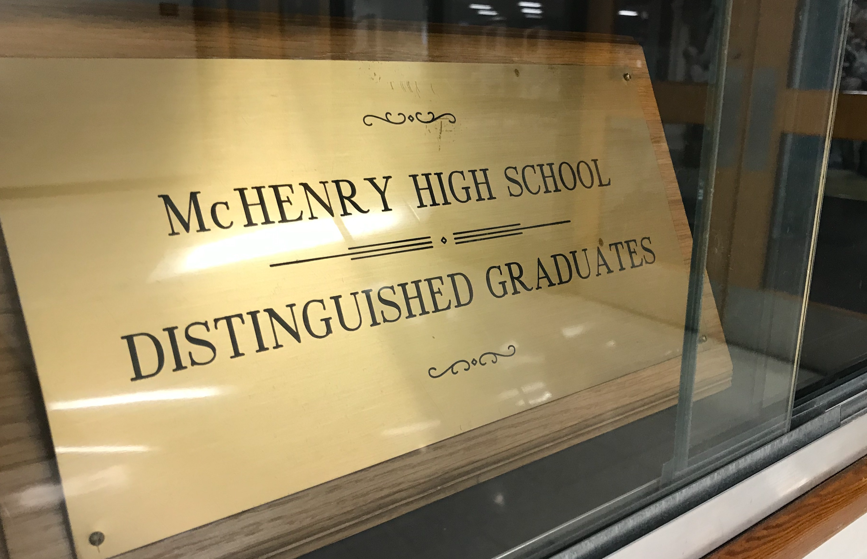 McHenry HS Distinguished Graduate plaque