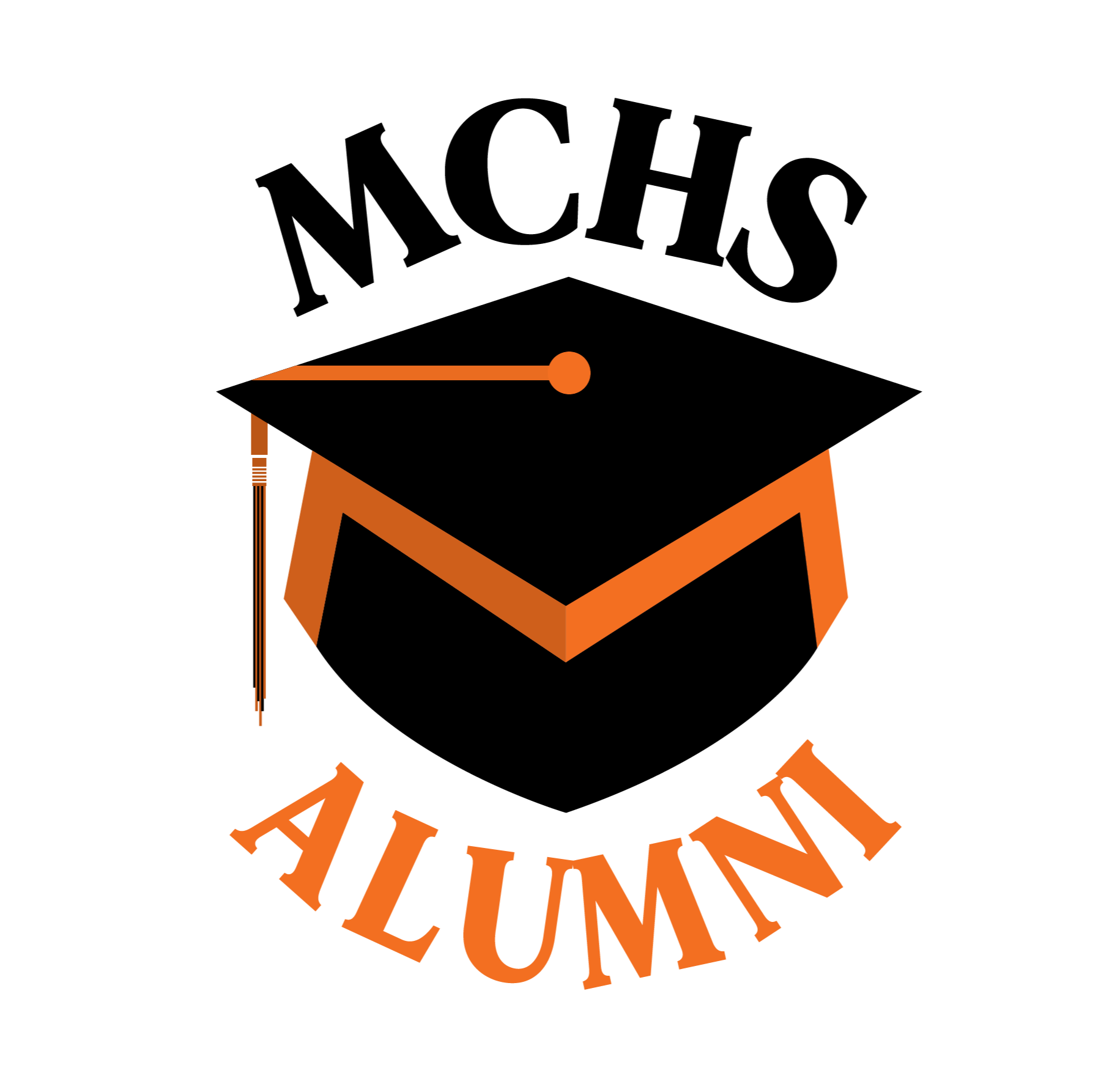 MCHS Alumni logo with illustrated graduation cap