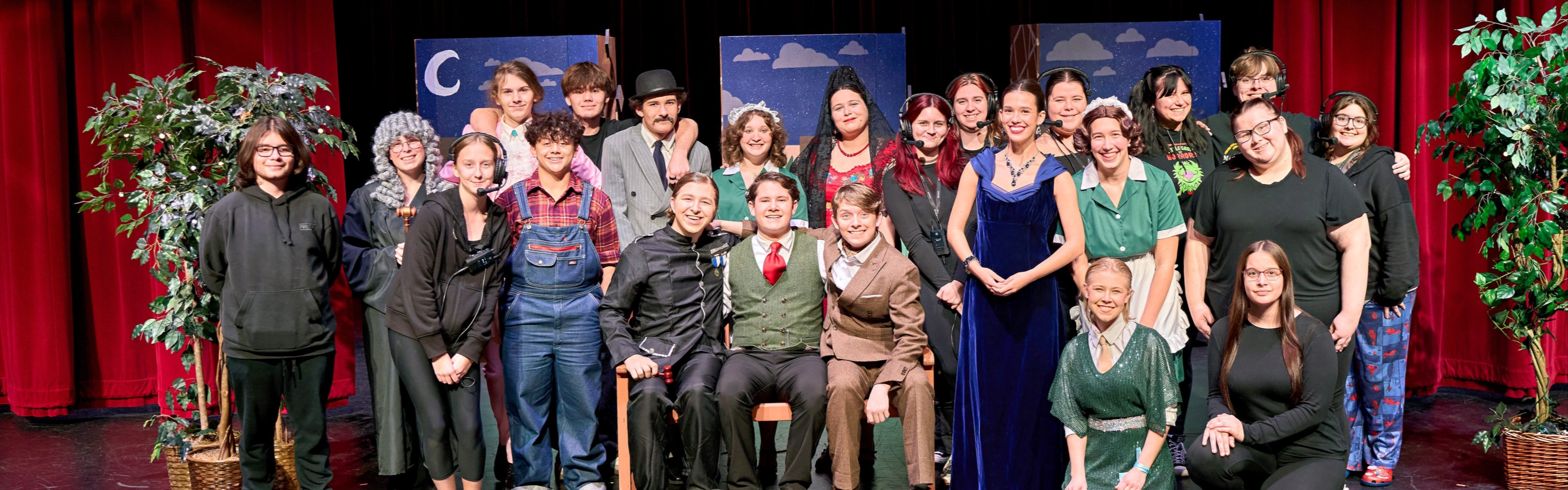 Group photo of fall play cast and crew