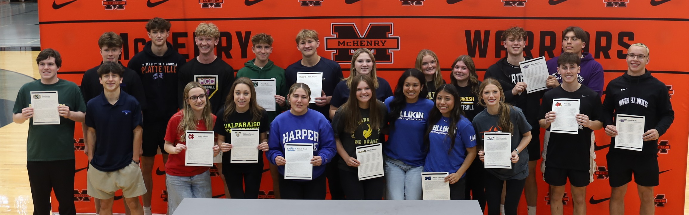 Athletes at signing day