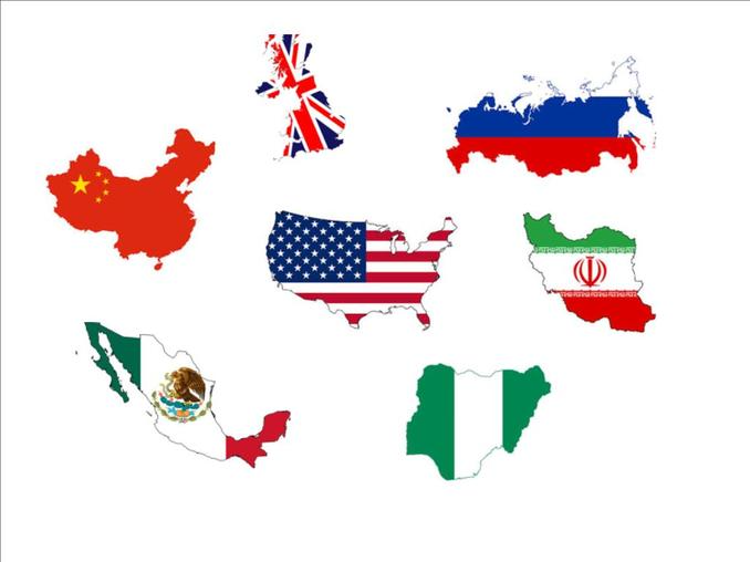 The United States, Great britian, Italy, and other countries