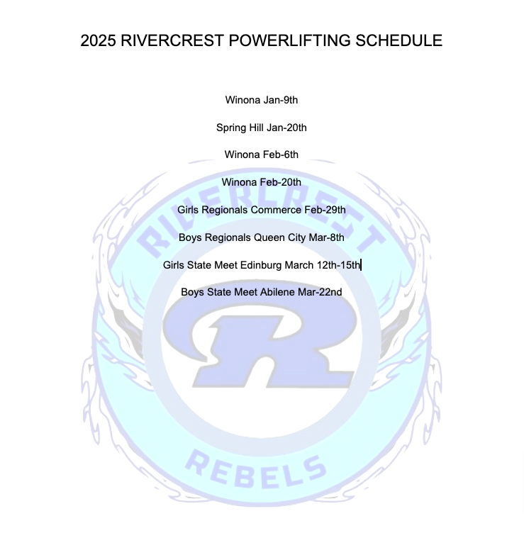 POWERLIFTING SCHEDULE 