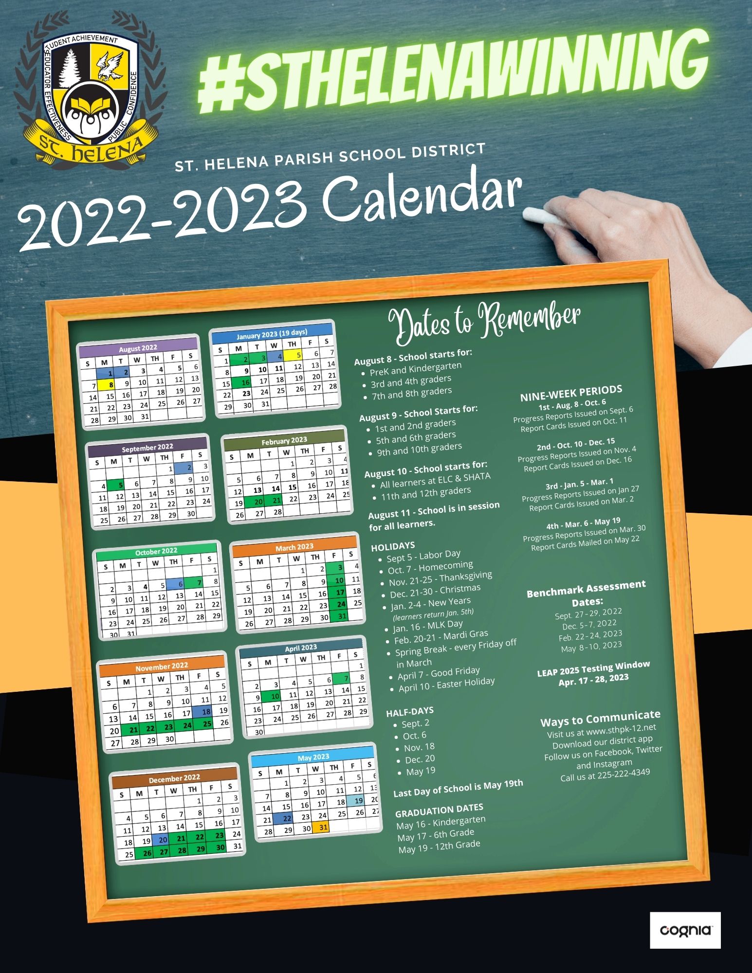 2022-2023 School Year Information | St. Helena Parish School District