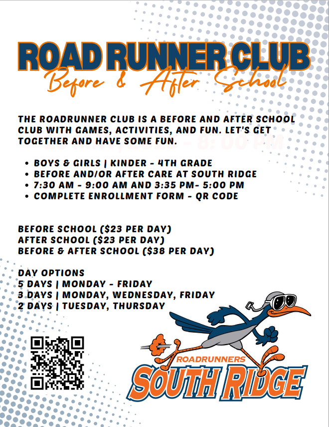 Road Runner Club Flyer