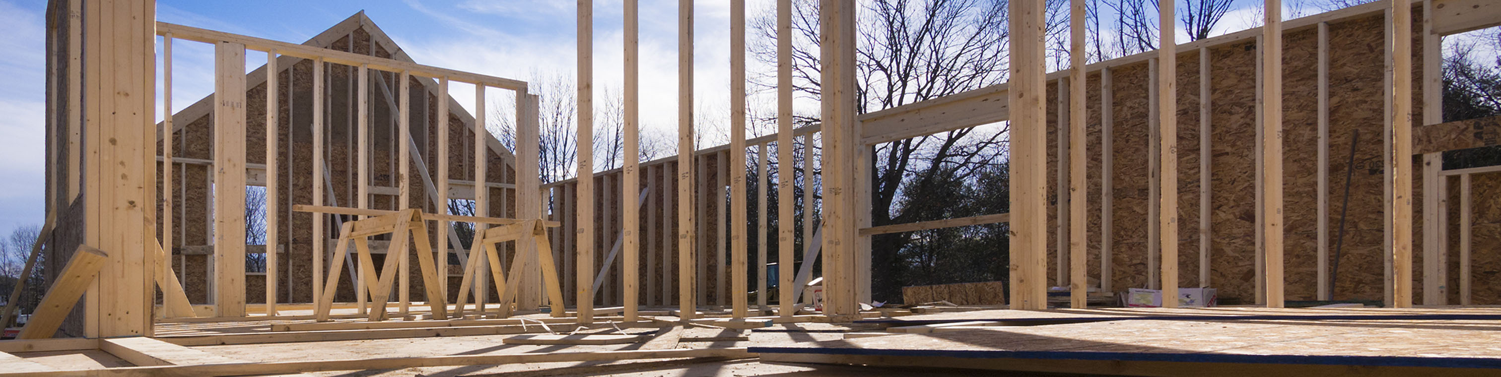 Construction site - walls framed