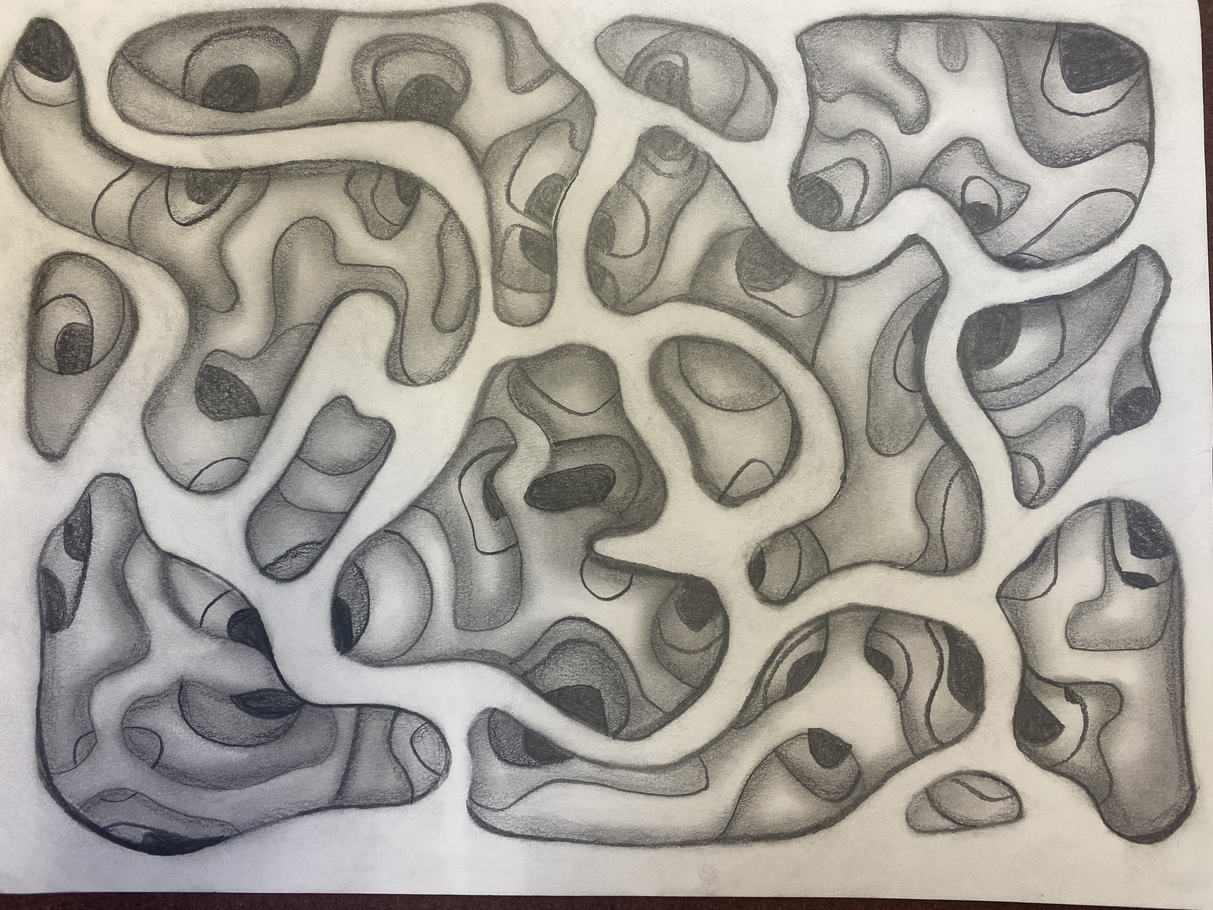 ms student artwork - blob pencil sketch