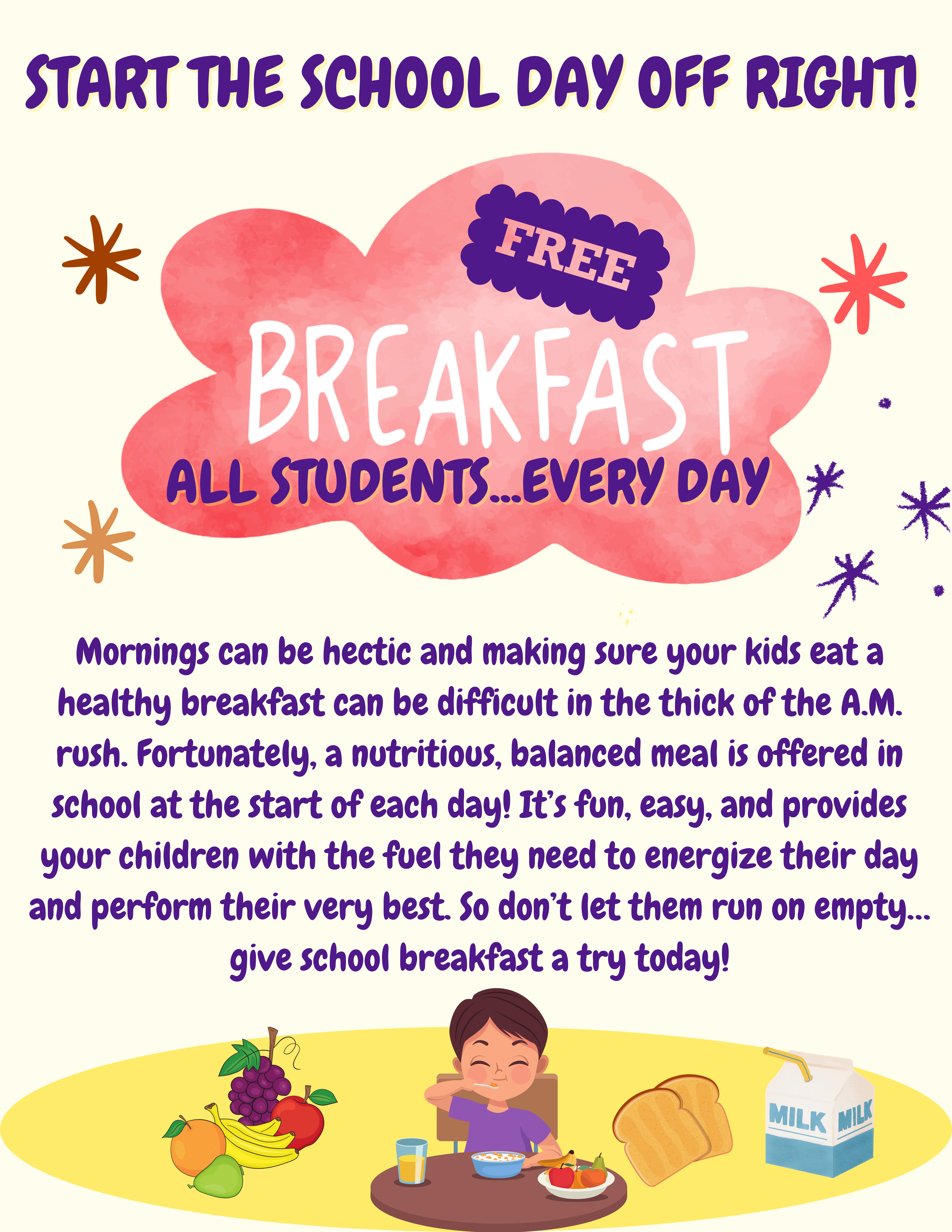 free breakfast information