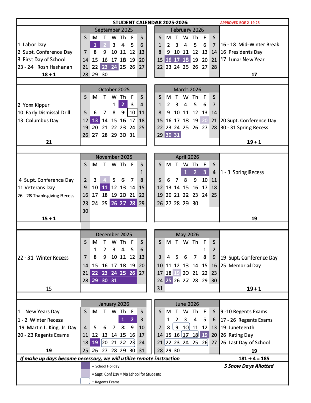 grid calendar with dates 