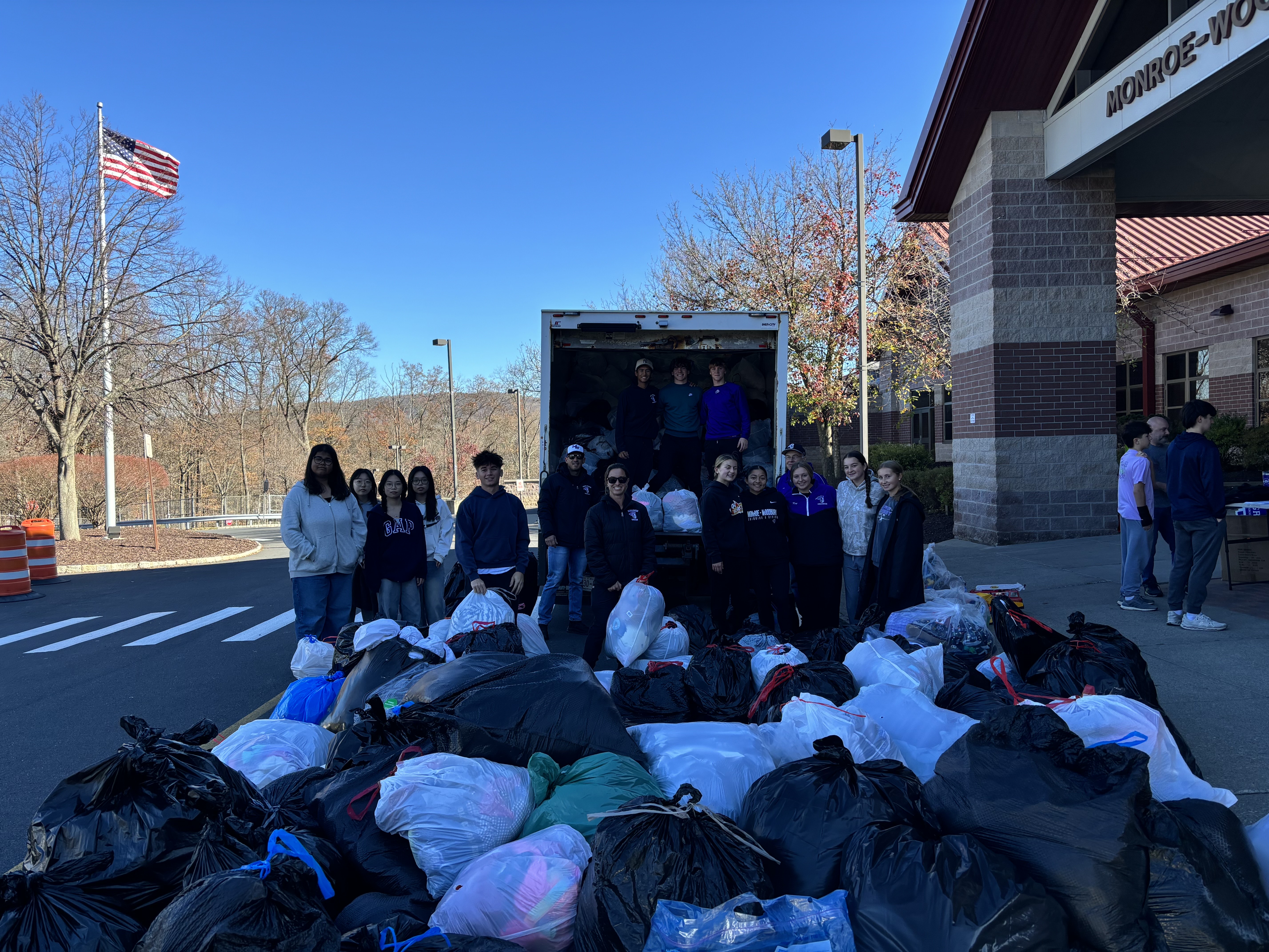 students with donations