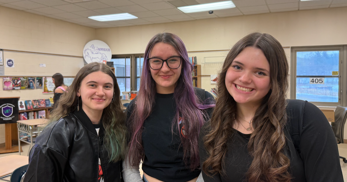three girls in class