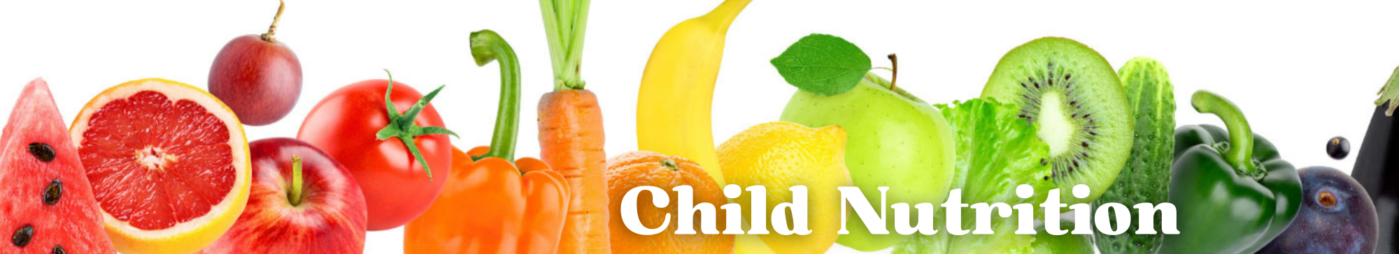 Child Nutrition with fruits and vegetables photo