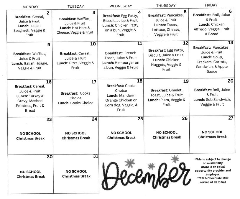 dec menu