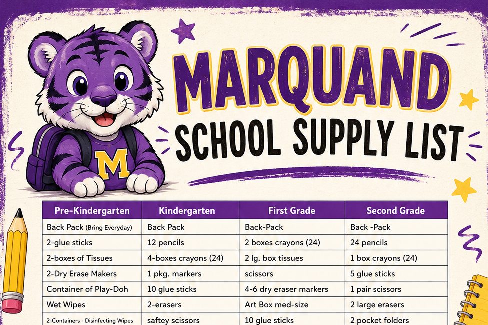 MZ School Supply List