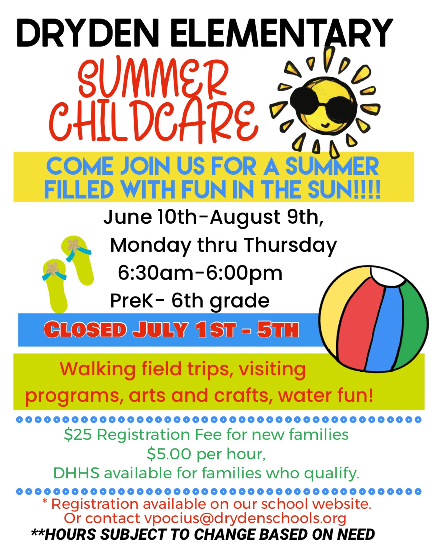 Summer Childcare Flyer