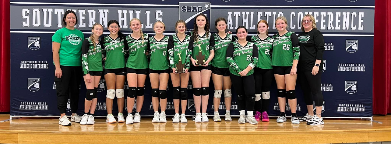Junior High Volleyball-  8th Grade League Champs and SHAC Tourney Runner Up