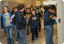 Students in the hallway