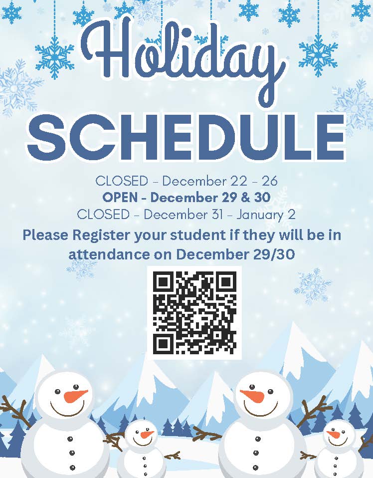 Holiday Schedule