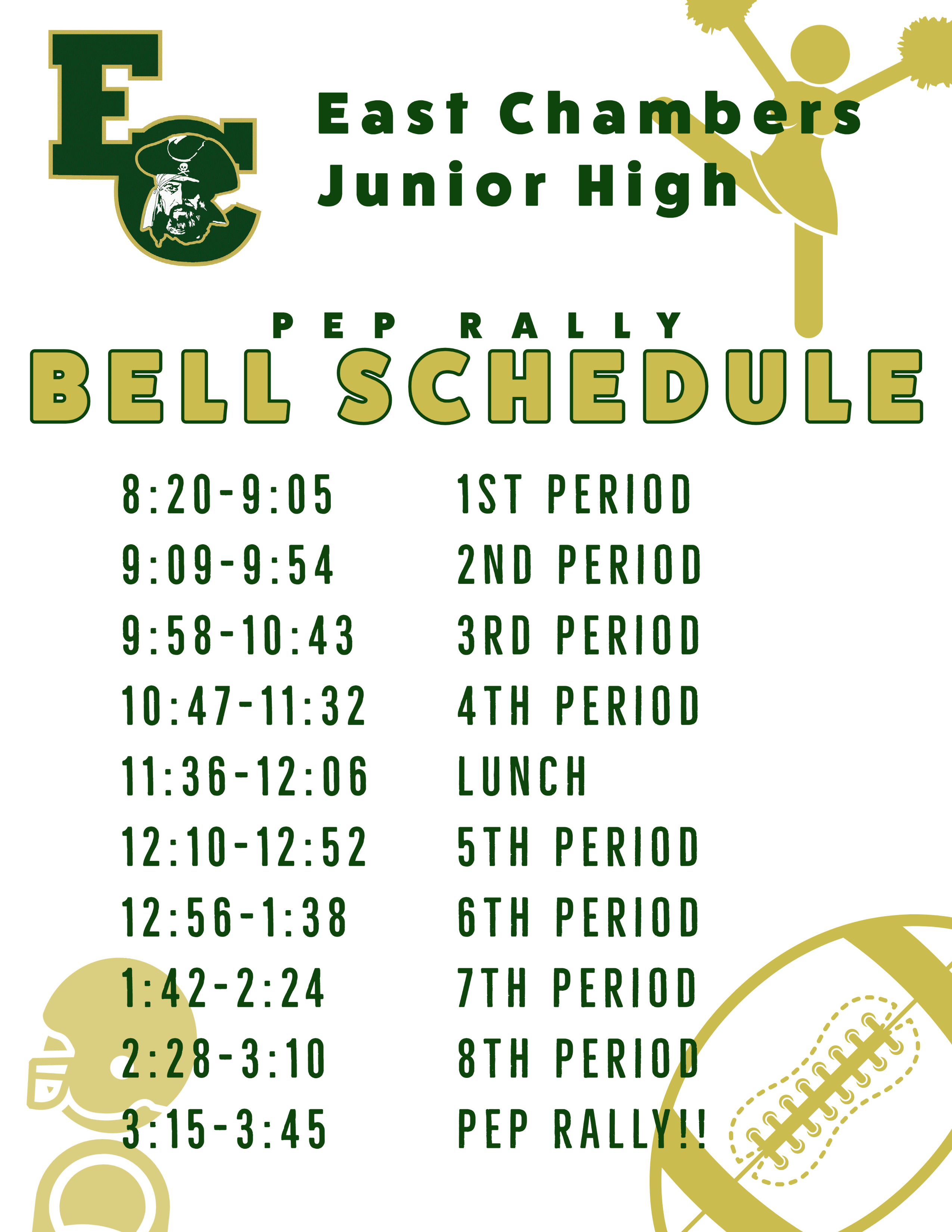 Pep Rally Schedule 