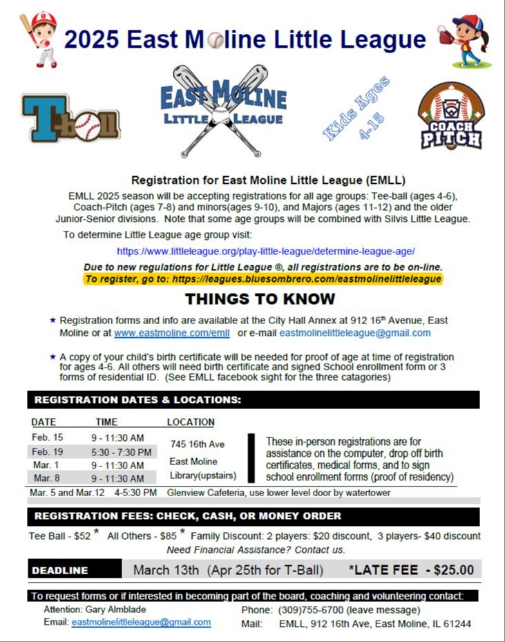 EM Little League flyer