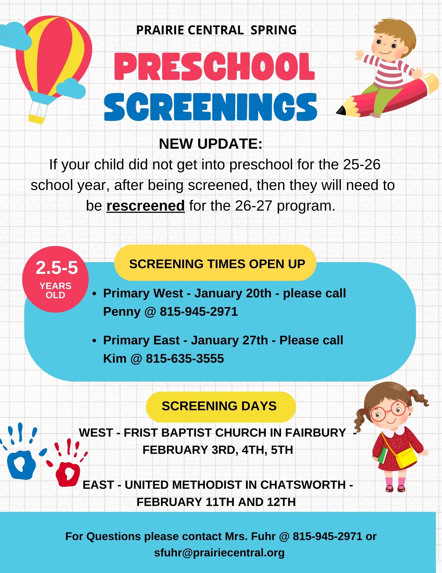 Winter PreK Screening