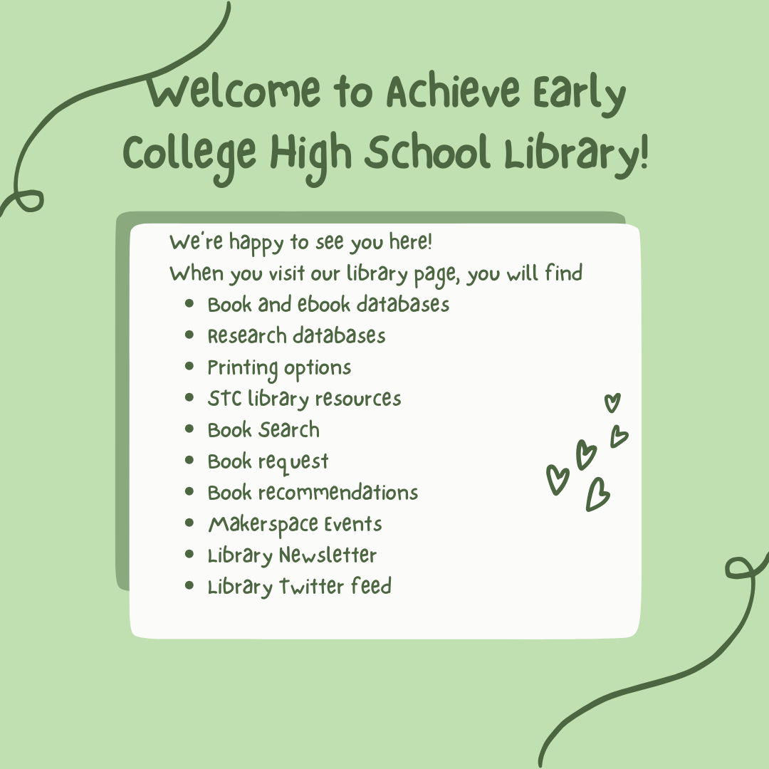 Library website menu