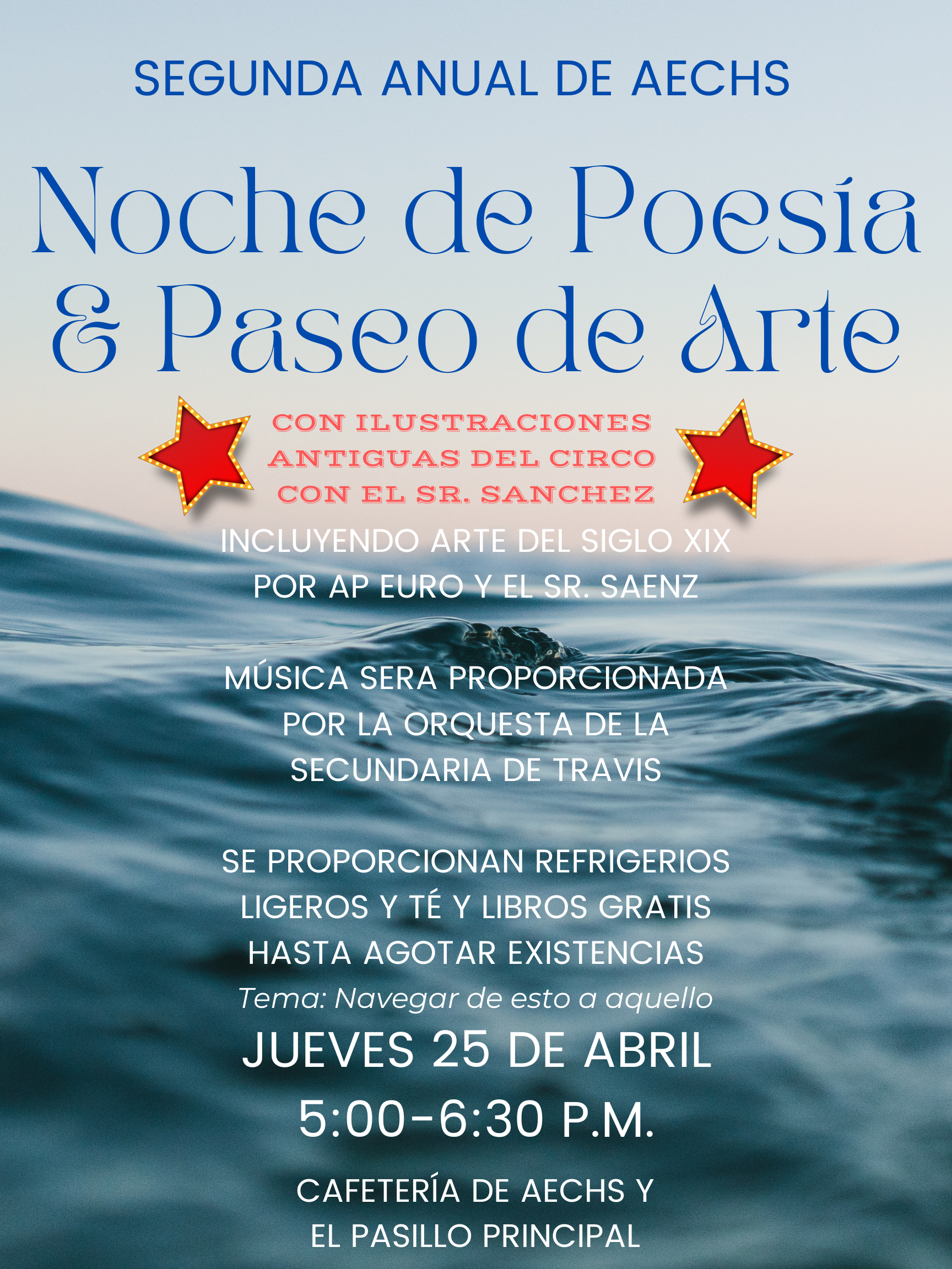 Poetry Night Flyer in Spanish