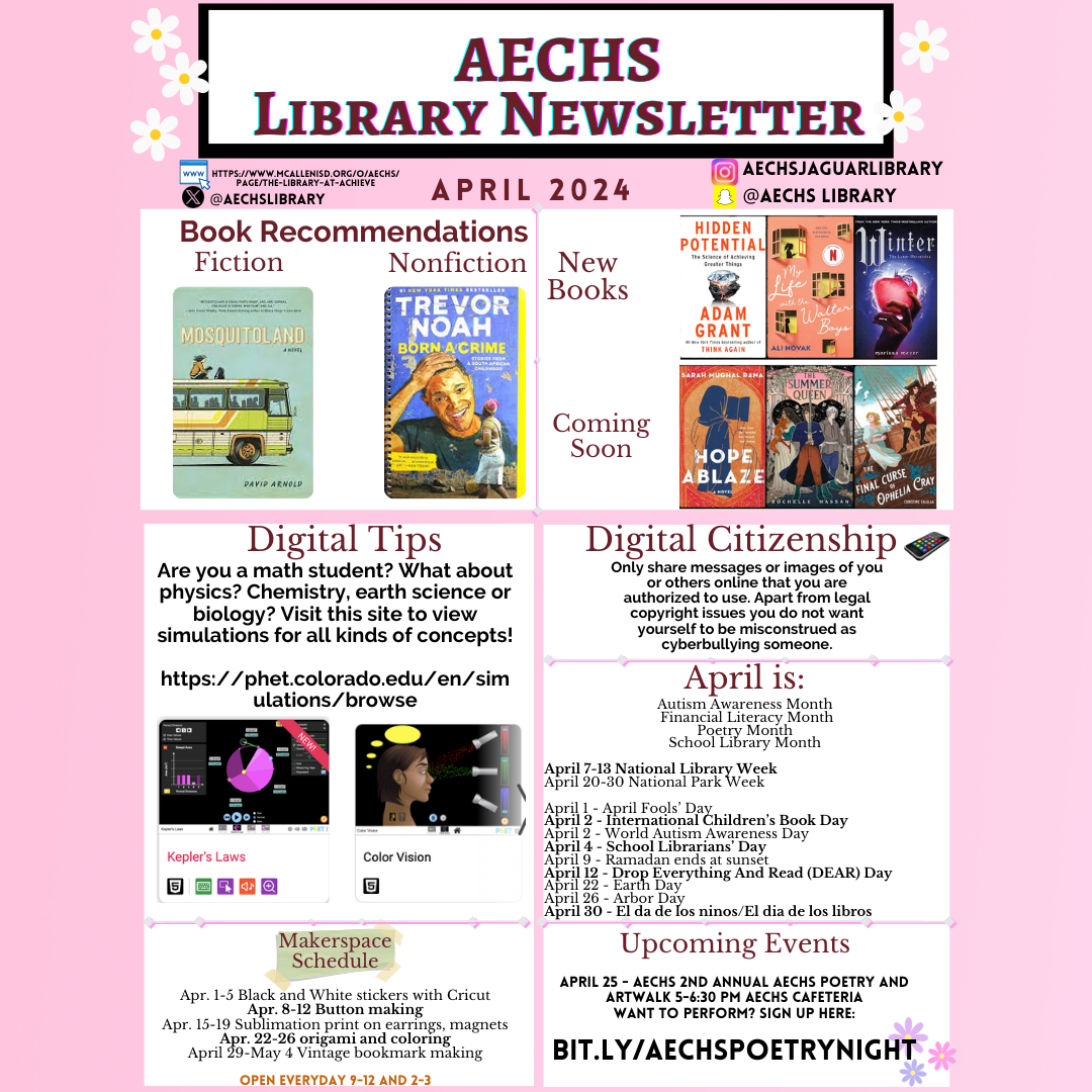 Achieve Library April Newsletter